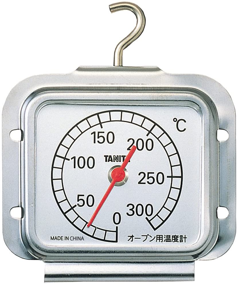 タニタのオーブン庫内に入れられる温度計
