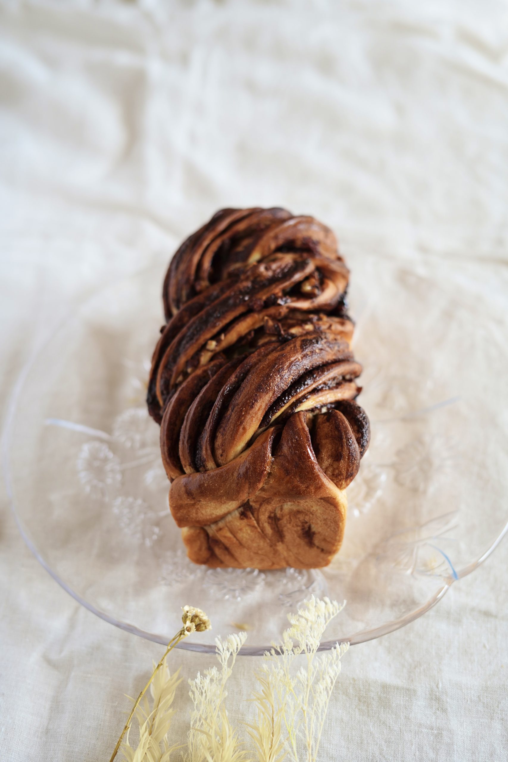 編み模様がキレイなチョコレートバブカ